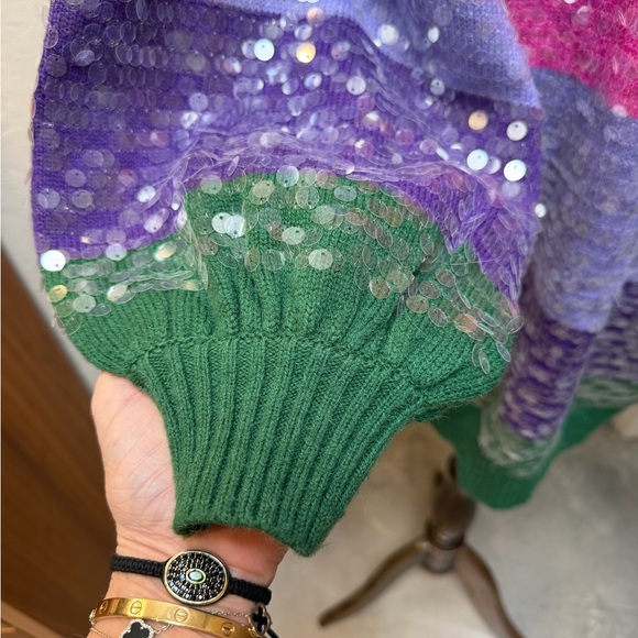 FARM Rio Colorblocked Sequin-Embroidered Cardigan—NWOT Size Small sold out - Picture 6 of 16